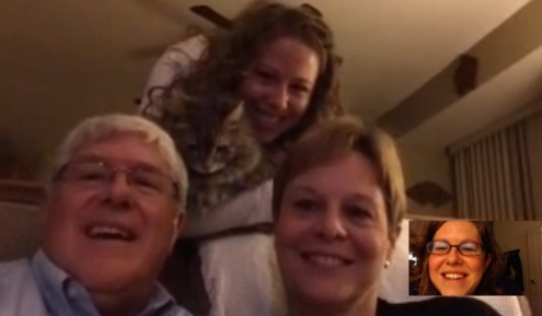 FaceTime with the family in New York
